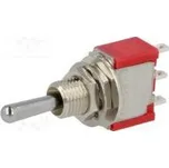 Přepínač páčkový Polohy 3 SP3T ON-OFF-(ON) 2A/250VAC