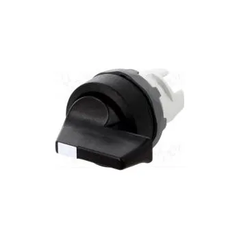 Přepínač otočný 1-polohové 22mm černá Podsv není IP66