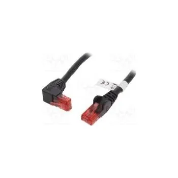 Síťový kabel Patch cord U/UTP 6 lanko CCA PVC černá 0,5m 25AWG