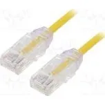 Patch cord TX6-28™,U/UTP 6 lanko Cu LSZH žlutá Dél 1m 28AWG