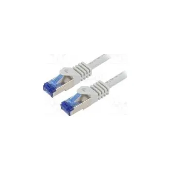 Síťový kabel Patch cord S/FTP 6a lanko Cu LSZH šedá 1m 26AWG -20÷75°C
