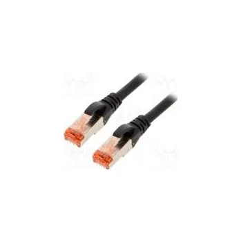 Síťový kabel Patch cord S/FTP 6 lanko Cu LSZH černá 5m 27AWG