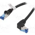 Patch cord S/FTP 6a lanko Cu LSZH černá 0,25m 27AWG -20÷65°C