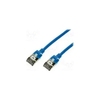Síťový kabel Patch cord U/FTP 6a lanko Cu TPE modrá Dél 1m 32AWG