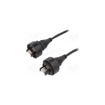Síťový kabel Patch cord 5m Buccaneer Ethernet PIN 8 zlacený 1,5A IP68