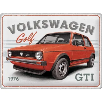 Plechová cedule Nostalgic Art Plechová cedule Volkswagen Golf GTI 40 x 30 cm