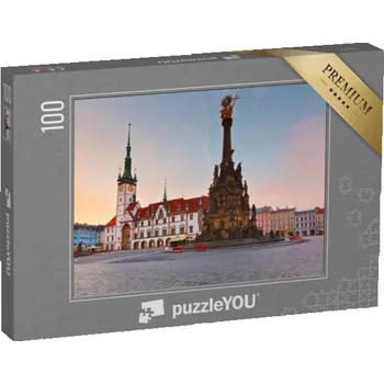 Puzzle puzzle 100 dílků „Radnice a sloup Nejsvětější Trojice, Olomouc, Česká republika“