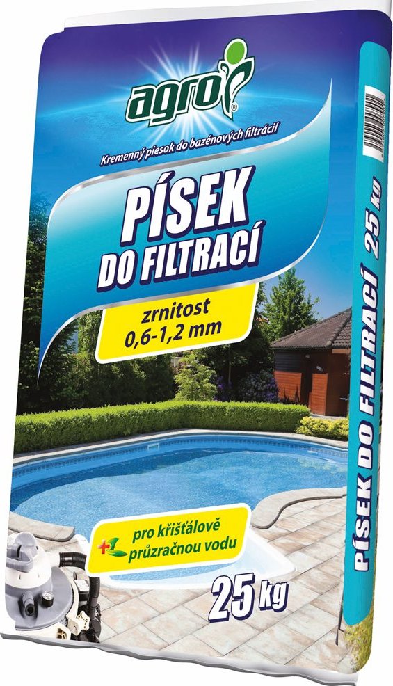 OSTATNÍ Filtrační písek do filtrace bazénu 0,6–1,2 mm, 25 kg - AGRO