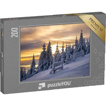 Puzzle puzzle 200 dílků „Lysá hora v zimě, Beskydy, Česká republika“