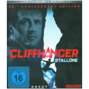 Blu-ray film Cliffhanger 4K, 1 UHD-Blu-ray (25th Anniversary Edition / Uncut): USA – Renny Harlin,Sylvester Stallone,John Lithgow (EN)