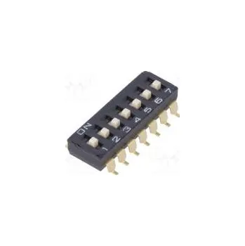 vypínač Přepínač DIP-SWITCH Počet sekcí 7 ON-OFF 0,025A/24VDC pol 2