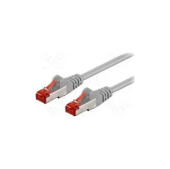 Síťový kabel Patch cord S/FTP 6 lanko CCA PVC šedá 0,5m 27AWG