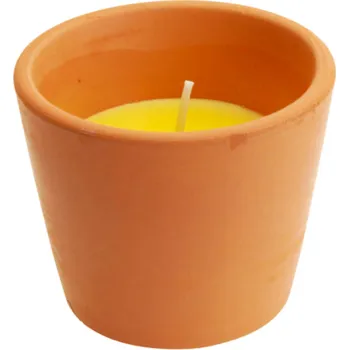 Svíčka Citronella Candle Repelentní vonná svíčka 75 x 65 mm hnědá terakota