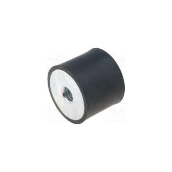 Tlumič chvění M6 Ø 25mm pryž Dl 20mm H 6mm 605N 121N/mm