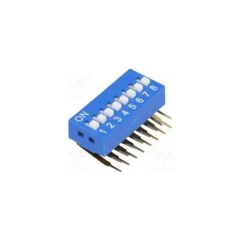 Síťový prvek Přepínač DIP-SWITCH Počet sekcí 8 ON-OFF 0,05A/12VDC pol 2