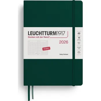 Diář Daily Planner 2026 Medium (A5) Forest Green - tečkovaný