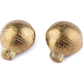 Vánoce Rolničky mosazné s krásným zvukem 28x33 mm - mosaz (100 ks)