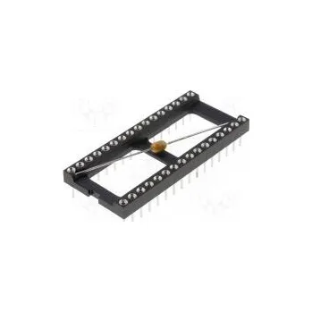 Žárovka Patice DIP PIN 32 15,24mm zlacený polyester UL94V-0 10Ω THT