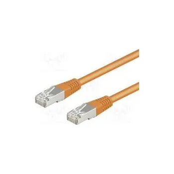 Síťový kabel Patch cord SF/UTP 5e lanko CCA PVC oranžová 0,5m 26AWG