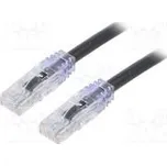 Patch cord TX6A™ 10Gig,U/UTP 6a drát Cu PVC černá Dél 3m