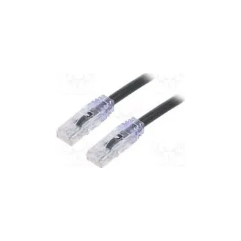Síťový kabel Patch cord TX6A™ 10Gig,U/UTP 6a drát Cu PVC černá Dél 3m