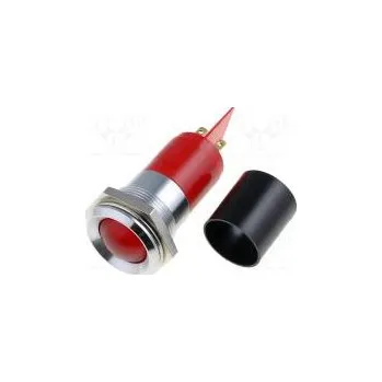 Žárovka Kontrolka LED vydutá 230VDC 230VAC Otv Ø22,2mm IP67 kov