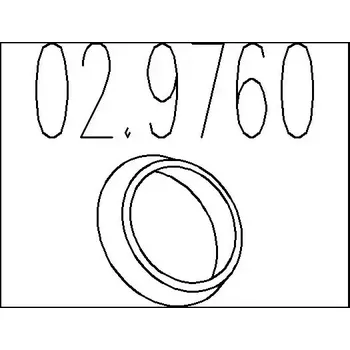 Těsnění výfuku MTS Těsnicí kroužek výfukové trubky MTS 02.9760