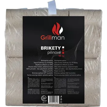 GRILLMAN Dřevěné brikety 10 kg GRM 6110070