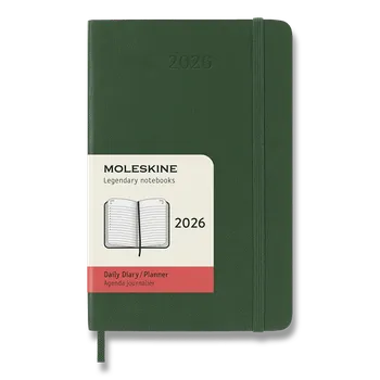 Diář Diář Moleskine 2026 - měkké desky, S, denní, tmavě zelený