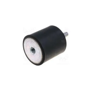 Tlumič chvění M8 Ø 40mm pryž Dl 40mm Dél.závitu 23mm H 8mm