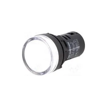 Žárovka Kontrolka 22mm -20÷60°C Podsv LED 230VAC Ø22,5mm IP65 bílá