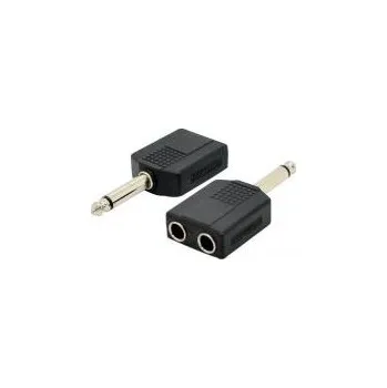 Audio kabel Redukce jack 6,35 - 2x jack 6,35 M/F