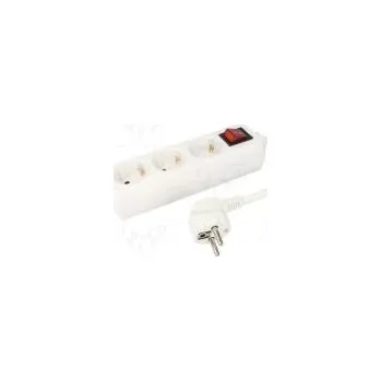 Přepěťová ochrana Nap.prodl.přívod ochranný Zásuvky 3 230VAC 16A Barva bilá