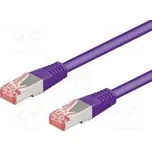 Patch cord S/FTP 6 lanko Cu LSZH fialová 10m 28AWG
