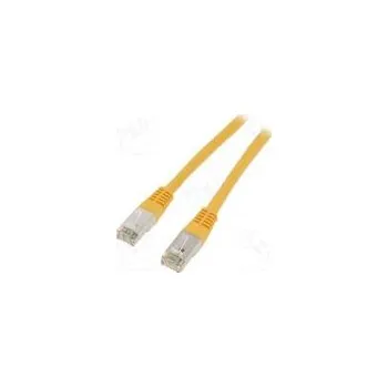 Síťový kabel Patch cord F/UTP 6 drát CCA PE žlutá 0,25m 26AWG tienený