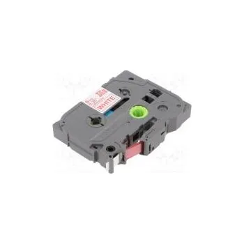 Pásek do tiskárny Páska 9mm 8m bilá Barva znaku červená laminovaná,s lepidlem