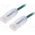 Patch cord TX6-28™,U/UTP 6 lanko Cu LSZH zelená Dél 1m 28AWG