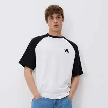 Reserved - Oversize tričko s raglánovými rukávy - bílá - 409EX-00X - 409EX-00X-XS