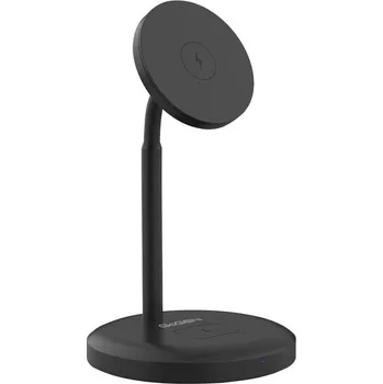 GoGEN MSST01, 2v1, MagSafe, Bezdrátová nabíječka - černá