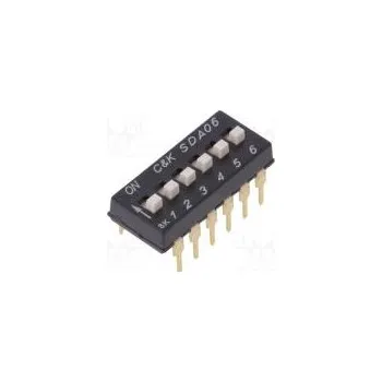 vypínač Přepínač DIP-SWITCH Počet sekcí 6 ON-OFF 0,025A/24VDC pol 6