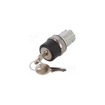 vypínač Přepínač otočný s klíčem Stab.pol 2 22mm stříbrná Podsv není