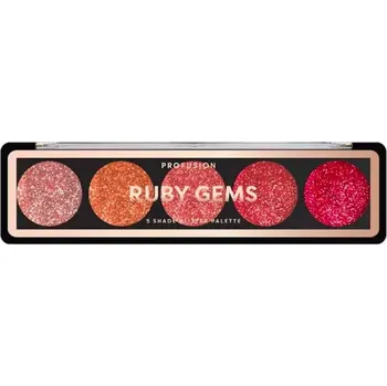 Oční stíny Profusion paletka očních stínů Ruby Gems, 4,5g