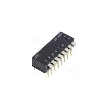 Switch Přepínač DIP-SWITCH Počet sekcí 8 0,1A/5VDC pol 2 -20÷85°C