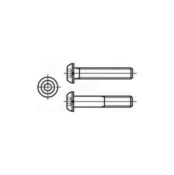 Spojovací materiál Šroub M4x16 Hlava kulatá imbus ocel černěné HEX 2,5mm