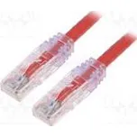 Patch cord TX6™ PLUS,U/UTP 6 lanko Cu LSZH červená Dél 5m