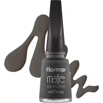 Lak na nehty Flormar lak na nehty Matte, 11ml, č.M03, Elegant Grey