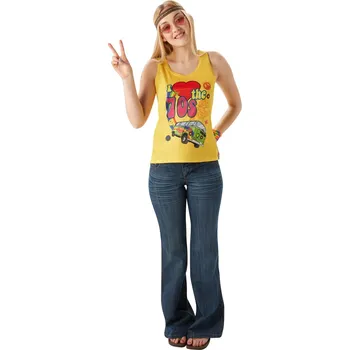 Karnevalový kostým bristolDámské tričko Hippies - I Love The 70’S Velikost: M 40-42