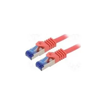 Kabel Patch cord S/FTP 6a lanko Cu LSZH červená 1,5m 26AWG
