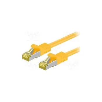 Síťový kabel Patch cord S/FTP 6a lanko Cu LSZH žlutá 15m 26AWG