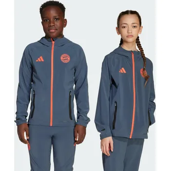 ADIDAS Dětská bunda FC Bayern Tiro 25 Competition Vis Tech 15 LET ORANŽOVÁ|ŠEDÁ